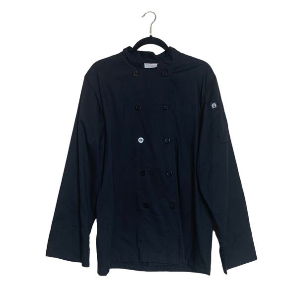 Chef Works Unisex Chef Black Jacket Size M - Picture 5 of 9